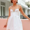 Acler Oakwood Mini Dress in^ White Edit | Bride To Be