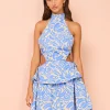 Ambra Maddalena Aurora Halter Neck Mini Dress in^ Mini