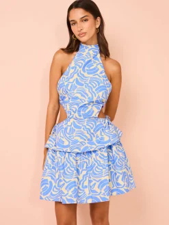 Ambra Maddalena Aurora Halter Neck Mini Dress in^ Mini