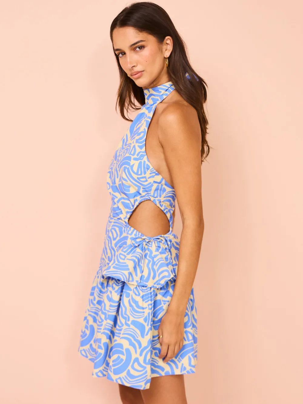 Ambra Maddalena Aurora Halter Neck Mini Dress in^ Mini