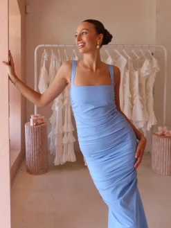 By Nicola Bay Gathered Maxi Dress in^ Party | Wedding Guest