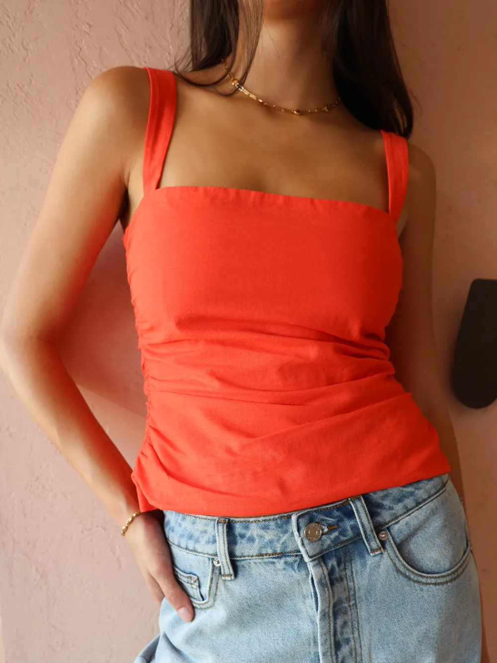 By Nicola Bay Gathered Top in^ Party