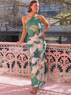 By Nicola Emiliano One Shoulder Maxi Dress in^ Wedding Guest | Midi