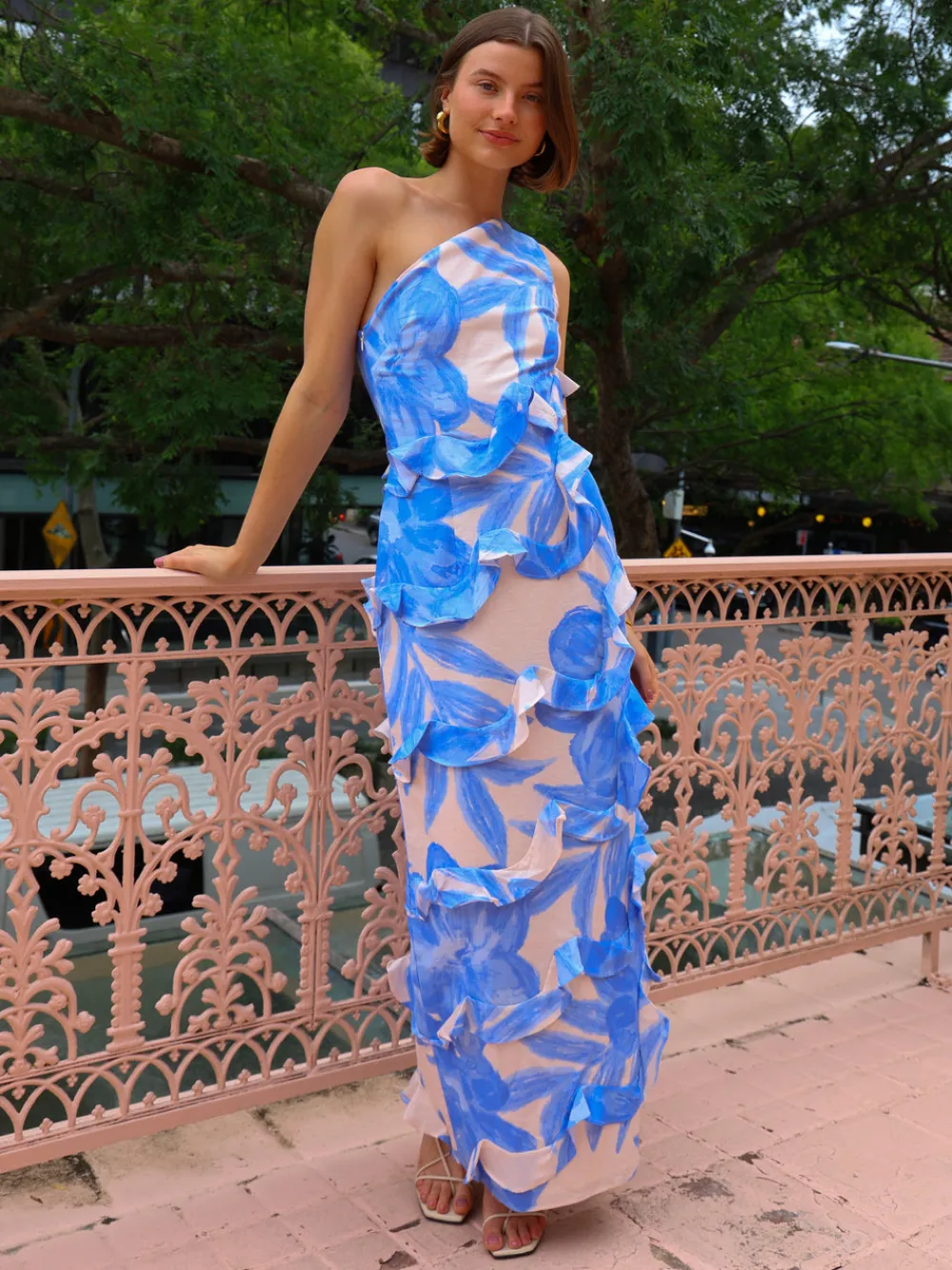 By Nicola Emiliano One Shoulder Maxi Dress in^ Party | Black Tie
