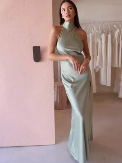 By Nicola Esme Halter Maxi Dress in^ Formal | Black Tie
