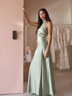 By Nicola Esme Halter Maxi Dress in^ Formal | Black Tie