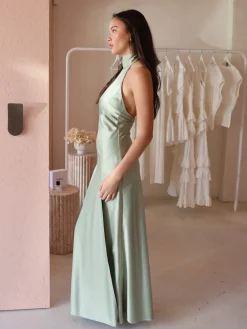 By Nicola Esme Halter Maxi Dress in^ Formal | Black Tie