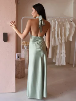 By Nicola Esme Halter Maxi Dress in^ Formal | Black Tie