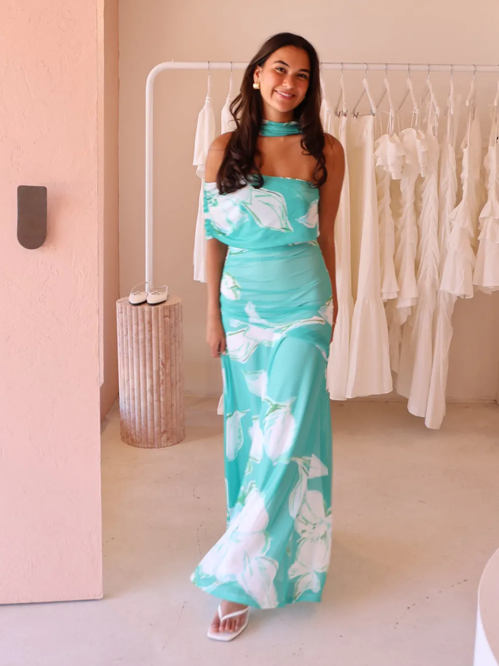 By Nicola Fiesta Off Shoulder Maxi Dress in^ Party | Formal
