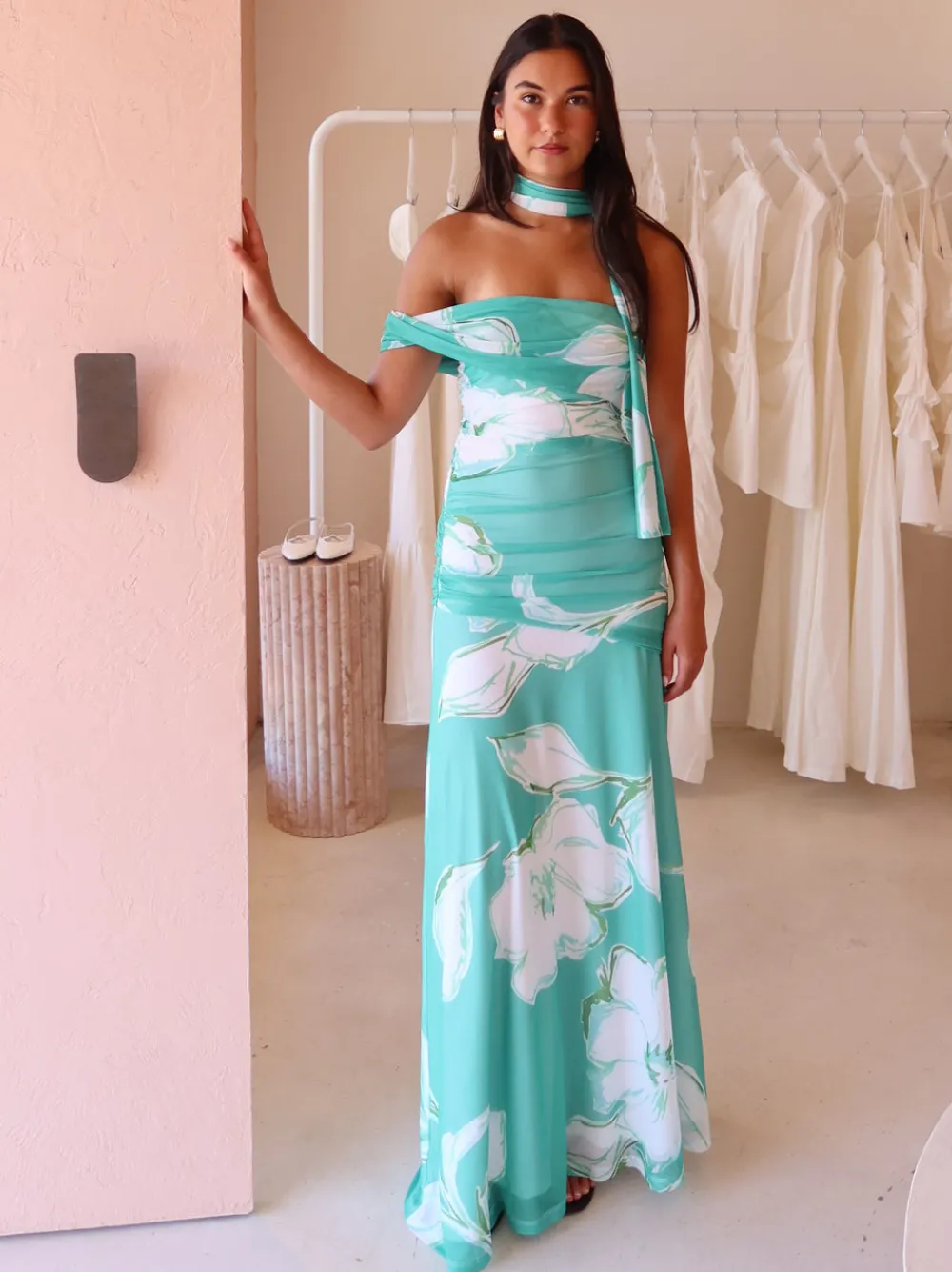 By Nicola Fiesta Off Shoulder Maxi Dress in^ Party | Formal