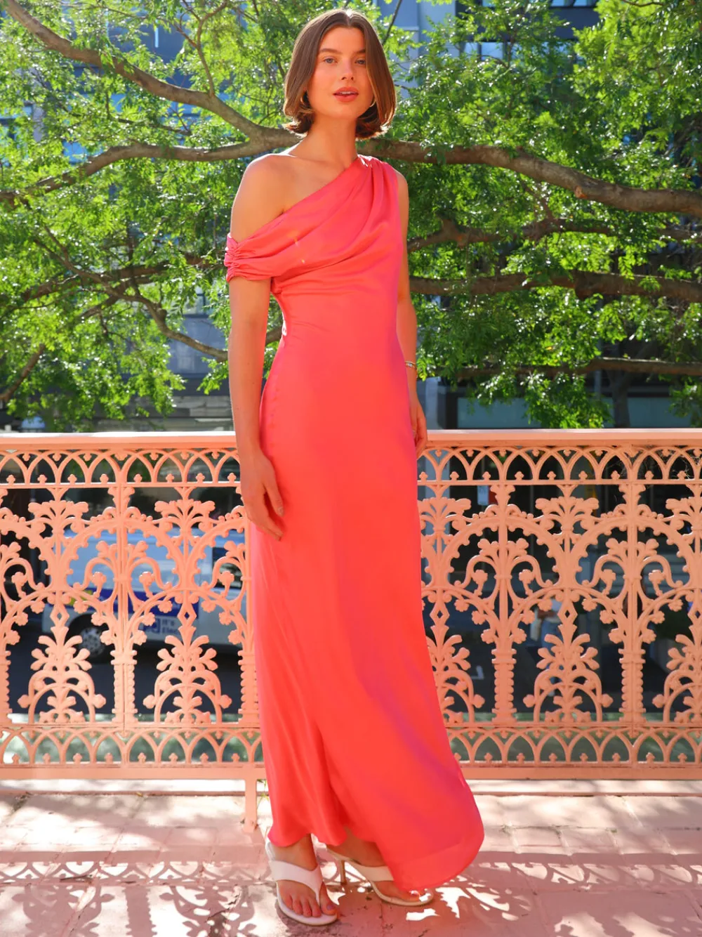 By Nicola Hailey One Shoulder Maxi Dress in^ Formal | Black Tie