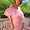 By Nicola Maya Bubble Frill Mini Dress in^ Wedding Guest | Mini