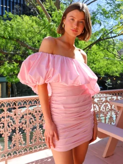 By Nicola Maya Bubble Frill Mini Dress in^ Wedding Guest | Mini