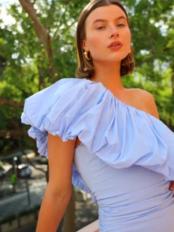 By Nicola Maya Maxi Bubble Frill Dress in^ Bridesmaid | Formal