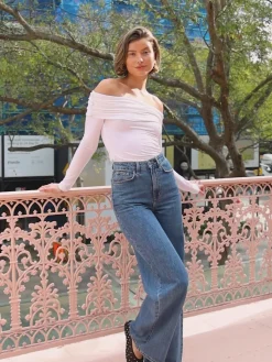 By Nicola Off the Shoulder Top in Vanilla^ White Edit