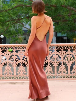 By Nicola Remy Open Back Maxi Dress in^ Bump Friendly | Bridesmaid