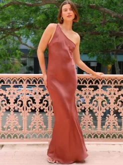 By Nicola Remy Open Back Maxi Dress in^ Bump Friendly | Bridesmaid