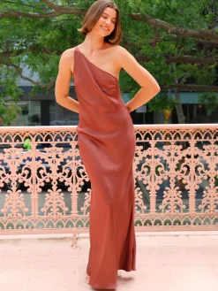 By Nicola Remy Open Back Maxi Dress in^ Bump Friendly | Bridesmaid