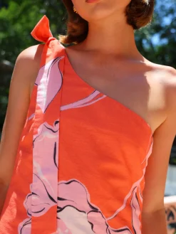 By Nicola Sorrento One Shoulder Relaxed Maxi Dress in^ Bump Friendly | Party