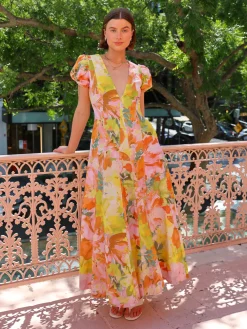 By Nicola S/S Wavy Maxi Dress in^ Party | Wedding Guest