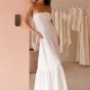 By Nicola Viva Strapless Maxi Dress in^ White Edit | Bump Friendly