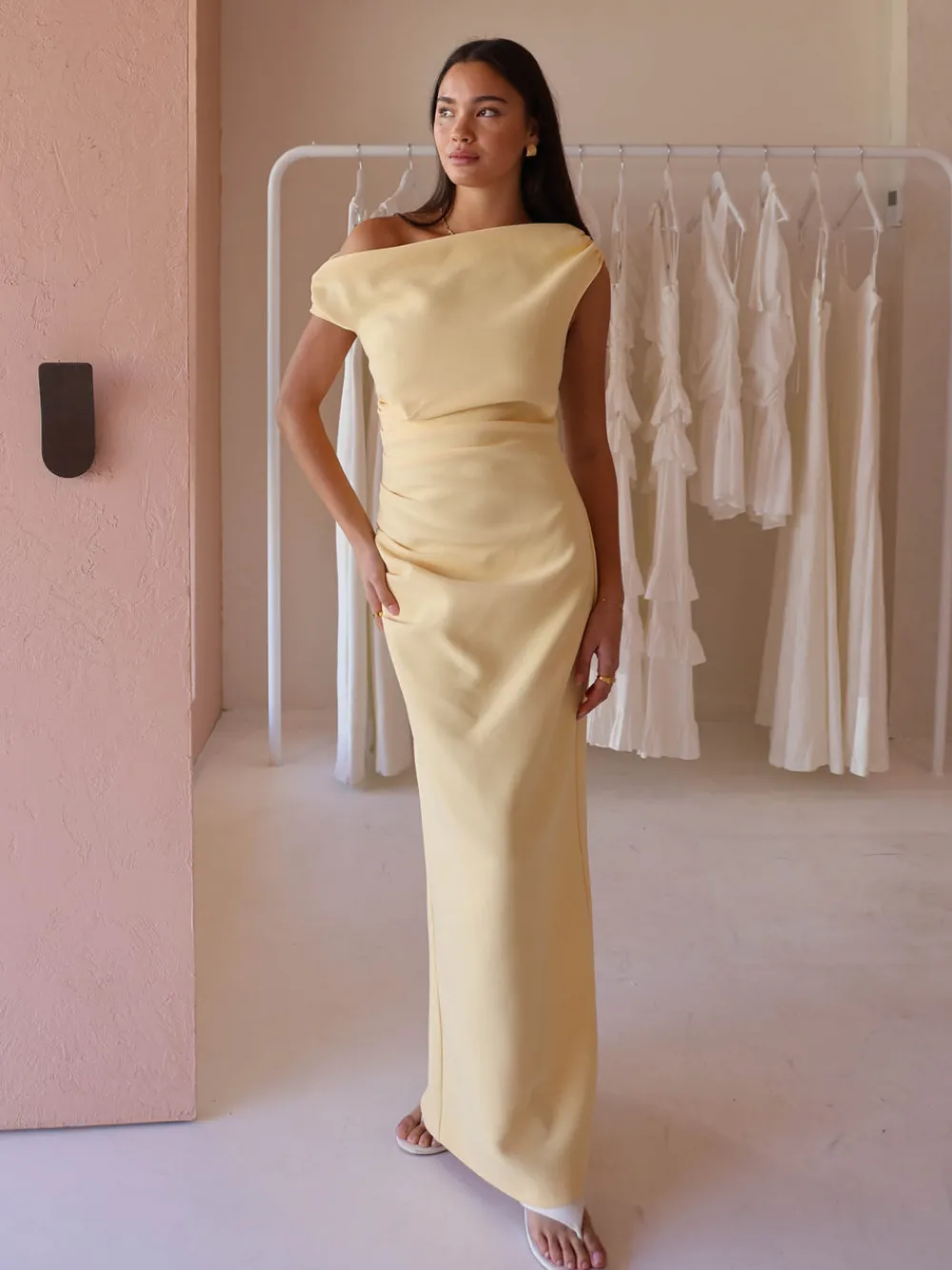 By Nicola Vivian Crepe Maxi Dress in^ Bridesmaid | Bride To Be