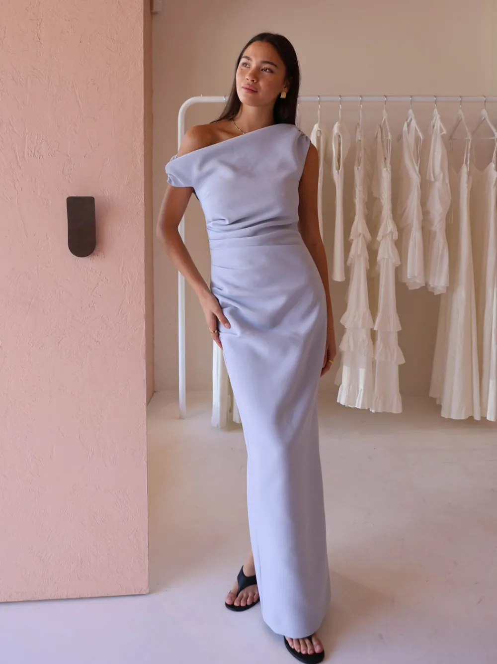 By Nicola Vivian Crepe Maxi Dress in^ Bridesmaid | Bride To Be