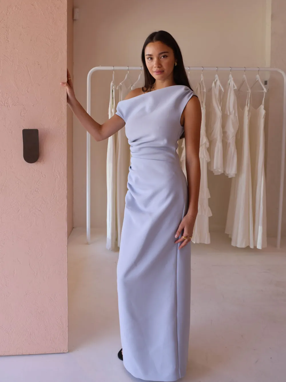 By Nicola Vivian Crepe Maxi Dress in^ Bridesmaid | Bride To Be