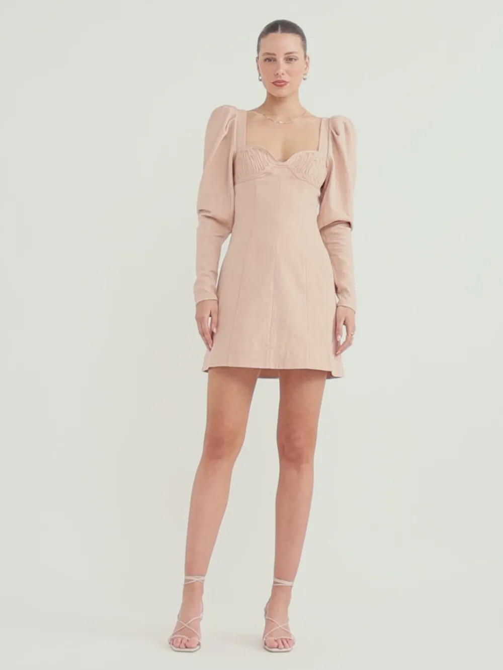 Clea Leyla Embroidered Mini Dress in^ Mini