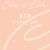Coco & Lola E-Gift Voucher $50^ Formal