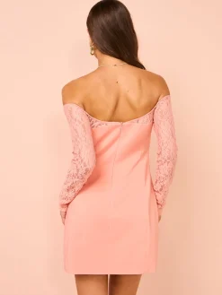 Issy Draped Lace Mini Dress in^ Party | Mini