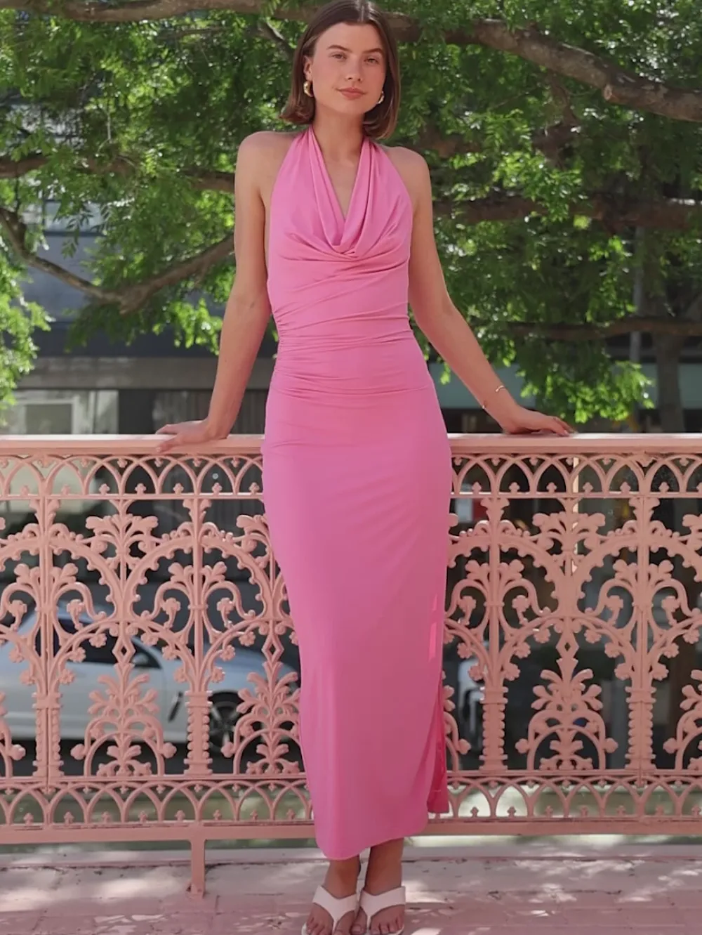 One Of Others Delphine Halter Dress in^ Bump Friendly | Party