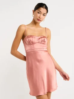 Shona Joy Corded Ruched Mini Dress in^ Mini