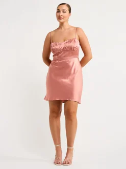 Shona Joy Corded Ruched Mini Dress in^ Mini