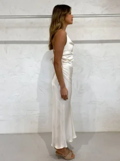 Shona Joy La Lune Asymmetrical Midi Dress in^ Bridesmaid