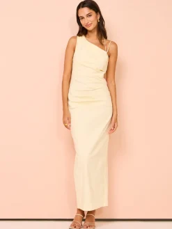 Shona Joy Lani Asymmetrical Gathered Midi Dress in^ Bridesmaid | Midi