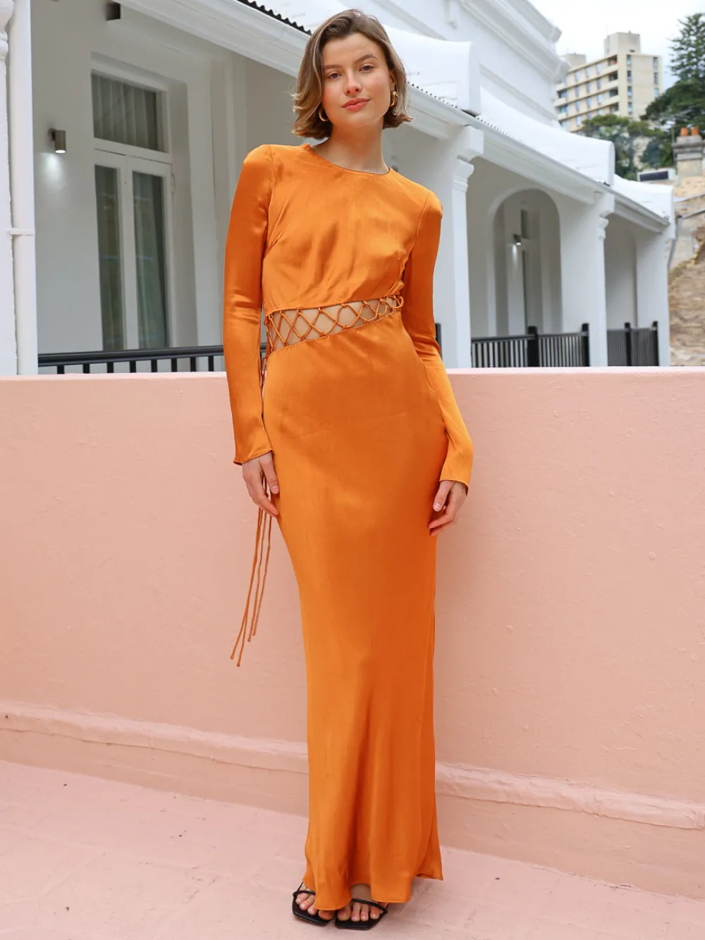 Shona Joy Sofia Lace Up Maxi Dress in^ Formal | Midi