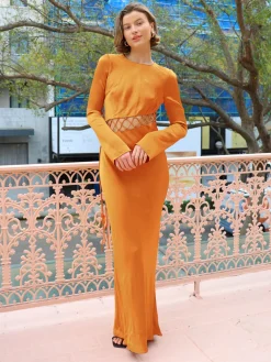 Shona Joy Sofia Lace Up Maxi Dress in^ Formal | Midi