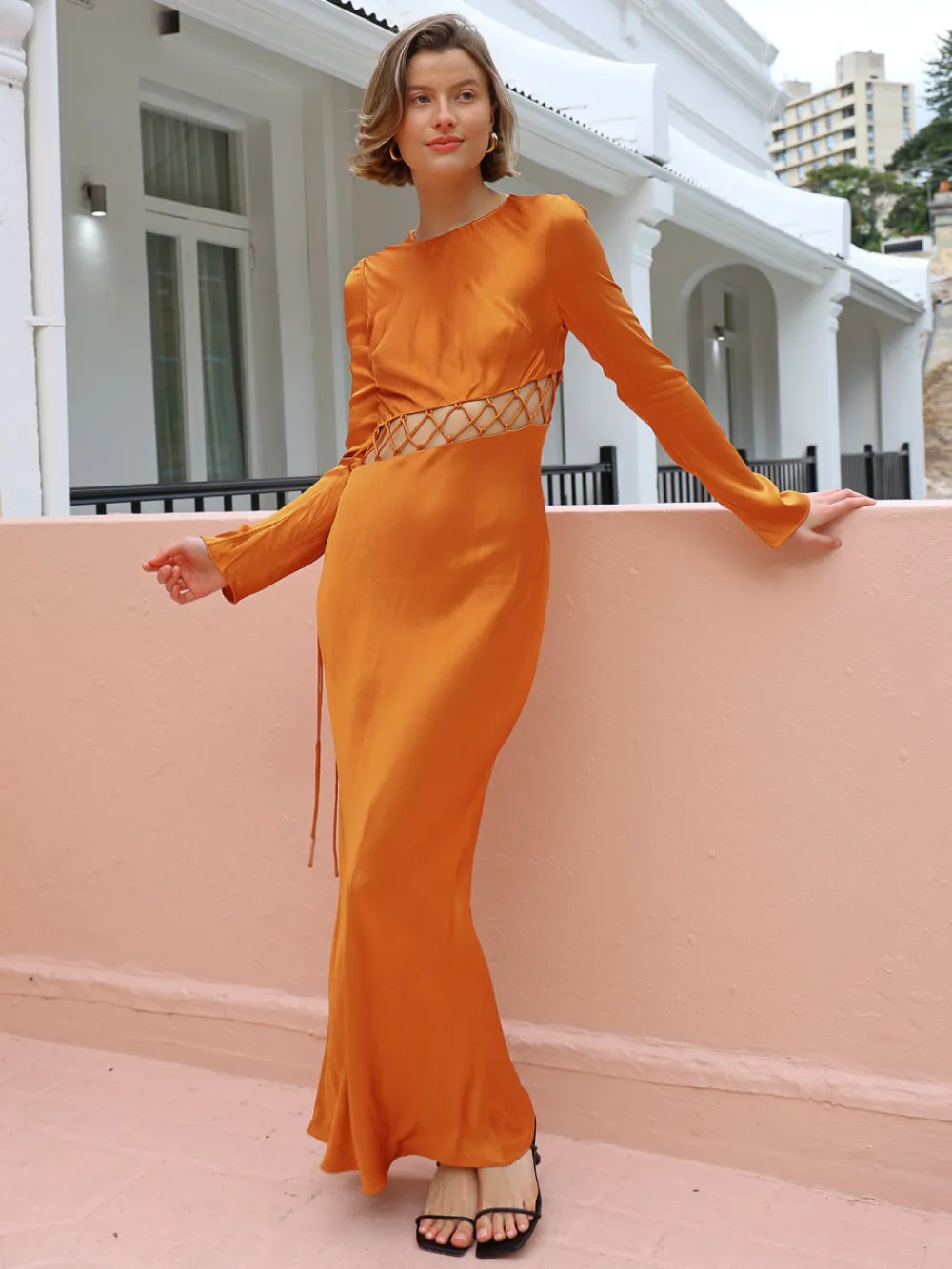 Shona Joy Sofia Lace Up Maxi Dress in^ Formal | Midi