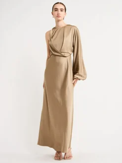Significant Other Alessia One Shoulder Long Sleeve Dress in^ Midi | Maxi & Gown
