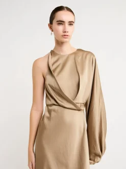 Significant Other Alessia One Shoulder Long Sleeve Dress in^ Midi | Maxi & Gown
