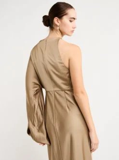 Significant Other Alessia One Shoulder Long Sleeve Dress in^ Midi | Maxi & Gown