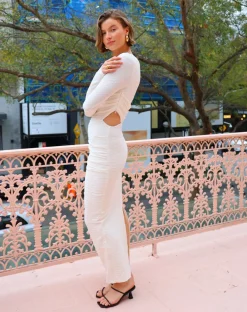 Sovere Eclipse Dress in^ White Edit | Bump Friendly