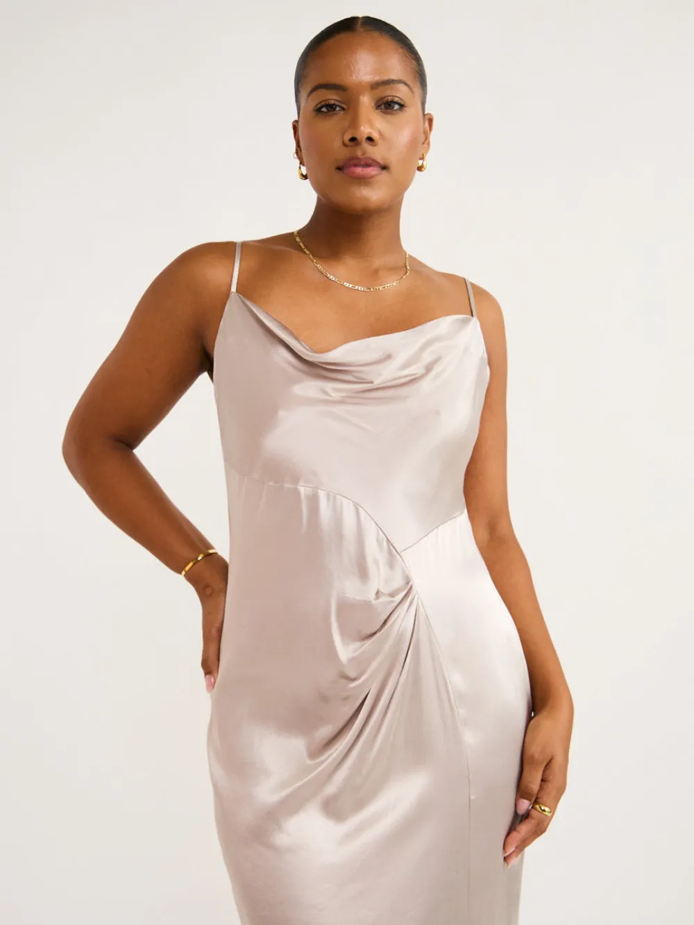 Suboo Millenia Cowl Neck Twist Strappy Maxi Dress in^ Party | Midi